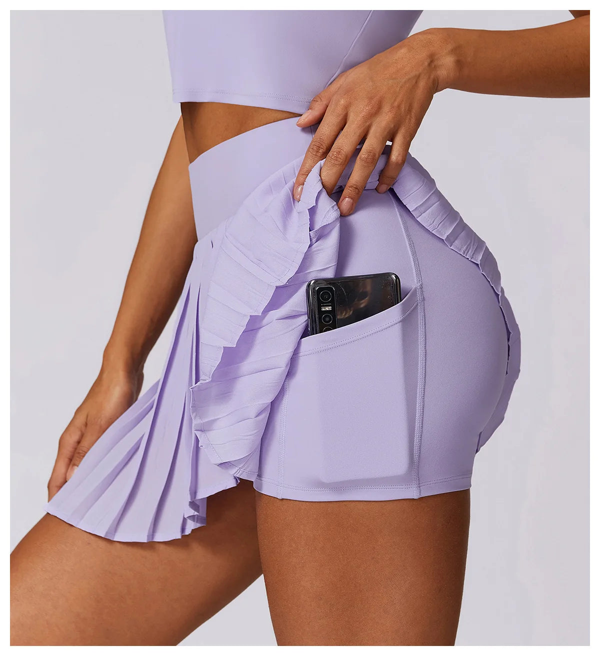 High Waist Tennis Skirts With Pocket