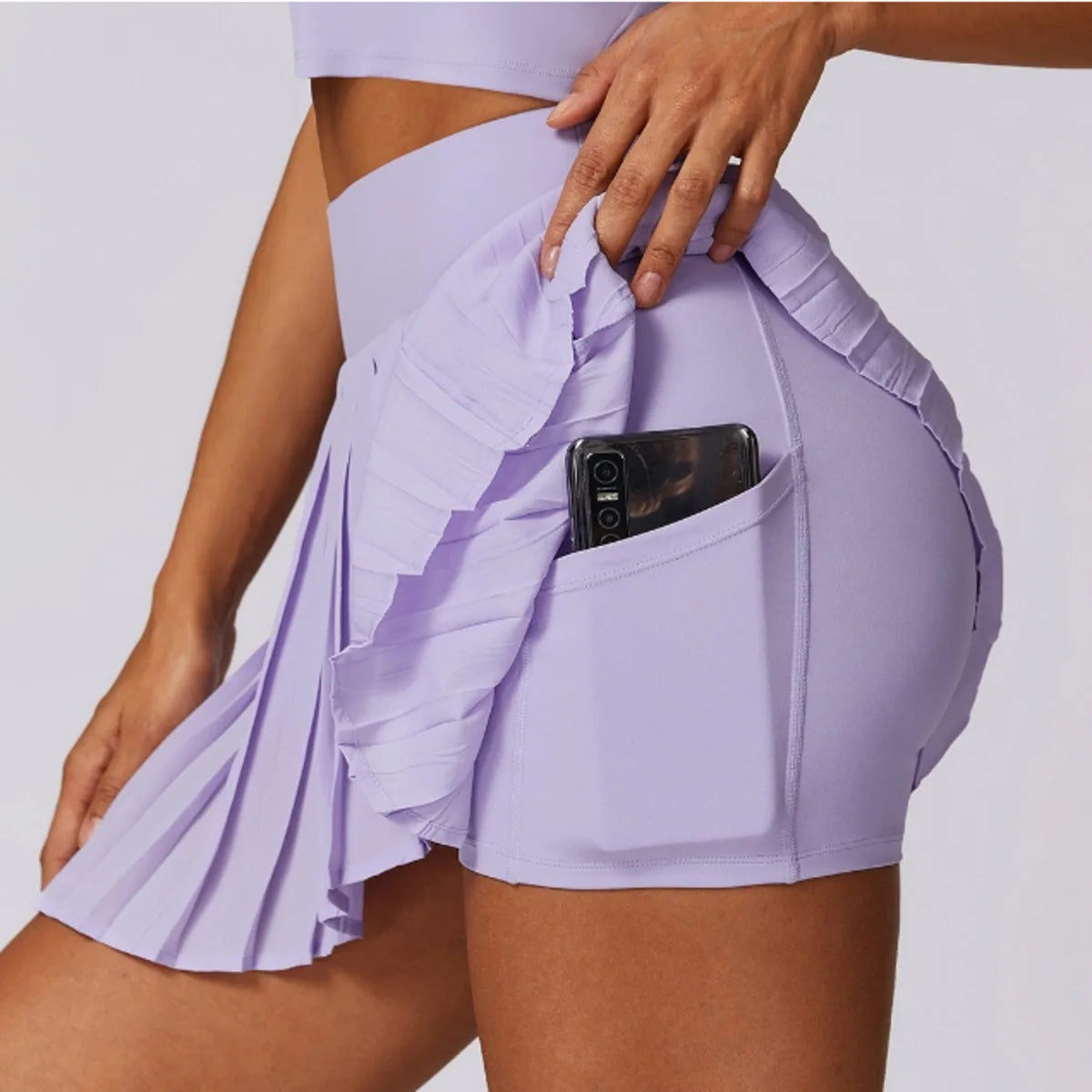 High Waist Tennis Skirts With Pocket