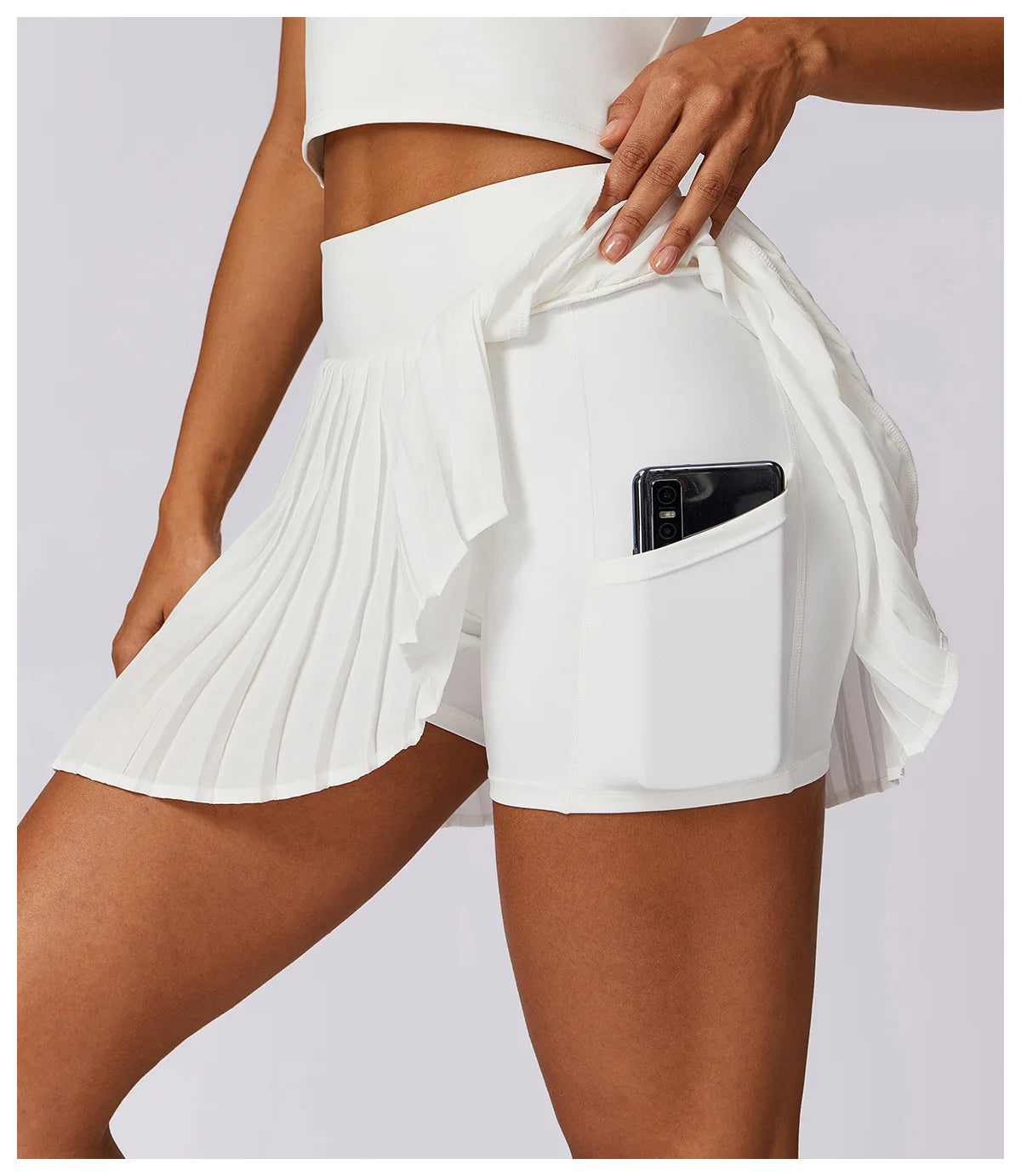 High Waist Tennis Skirts With Pocket